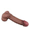 LoveToy - Dubbellaags Siliconen Dildo - 22,5 cm x Ø 4,2 cm - Bruin-Erotiekvoordeel.nl