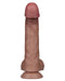 LoveToy - Dubbellaags Siliconen Dildo - 22,5 cm x Ø 4,2 cm - Bruin-Erotiekvoordeel.nl