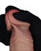 LoveToy - Dubbellaags Siliconen Dildo - 23,5 cm x Ø 4,3 cm - Bruin-Erotiekvoordeel.nl