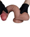 LoveToy - Dubbellaags Siliconen Dildo - 23,5 cm x Ø 4,3 cm - Bruin-Erotiekvoordeel.nl