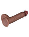 LoveToy - Dubbellaags Siliconen Dildo - 23,5 cm x Ø 4,3 cm - Bruin-Erotiekvoordeel.nl