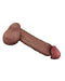 LoveToy - Dubbellaags Siliconen Dildo - 23,5 cm x Ø 4,3 cm - Bruin-Erotiekvoordeel.nl