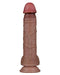 LoveToy - Dubbellaags Siliconen Dildo - 23,5 cm x Ø 4,3 cm - Bruin-Erotiekvoordeel.nl