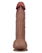 LoveToy - Dubbellaags Siliconen Dildo - 23,5 cm x Ø 4,3 cm - Bruin-Erotiekvoordeel.nl