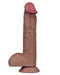 LoveToy - Dubbellaags Siliconen Dildo - 23,5 cm x Ø 4,3 cm - Bruin-Erotiekvoordeel.nl