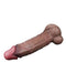 LoveToy - Dubbellaagse Siliconen Dildo - Lengte 29.5 cm - Diameter 5.5 cm - Bruin-Erotiekvoordeel.nl