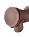 LoveToy - Dubbellaagse Siliconen Dildo - Lengte 29.5 cm - Diameter 5.5 cm - Bruin-Erotiekvoordeel.nl