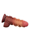 LoveToy - XXL Extreme Dildo met Touw Motief - Lengte 24,5 cm - Bruin/Lichte Huidskleur-Erotiekvoordeel.nl