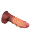 LoveToy - XXL Extreme Dildo met Touw Motief - Lengte 26.5 cm - Bruin/Lichte Huidskleur-Erotiekvoordeel.nl