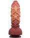 LoveToy - XXL Extreme Dildo met Touw Motief - Lengte 26.5 cm - Bruin/Lichte Huidskleur-Erotiekvoordeel.nl