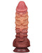 LoveToy - XXL Extreme Dildo met Touw Motief - Lengte 26.5 cm - Bruin/Lichte Huidskleur-Erotiekvoordeel.nl