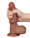 Lovetoy - Dildo Met Sliding Skin Technologie - 19.5 x 3.7 cm - Verwijderbare Zuignap - Medium Huidskleur-Erotiekvoordeel.nl