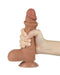 Lovetoy - Dildo Met Sliding Skin Technologie - 19.5 x 3.7 cm - Verwijderbare Zuignap - Medium Huidskleur-Erotiekvoordeel.nl