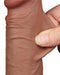 Lovetoy - Dildo Met Sliding Skin Technologie - 19.5 x 3.7 cm - Verwijderbare Zuignap - Medium Huidskleur-Erotiekvoordeel.nl