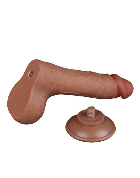 Lovetoy - Dildo Met Sliding Skin Technologie - 20 x 3.9 cm - Verwijderbare Zuignap - Medium Huidskleur-Erotiekvoordeel.nl