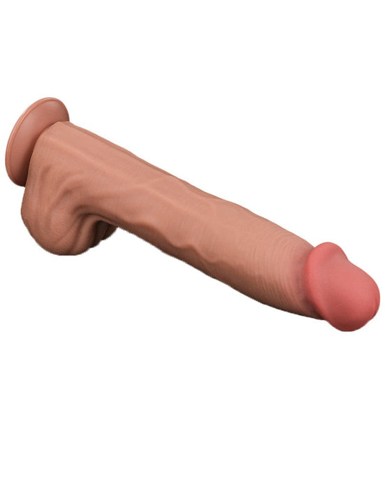 Lovetoy - Dildo Met Sliding Skin Technologie - 36 x 6.6 cm - Lichte Huidskleur-Erotiekvoordeel.nl