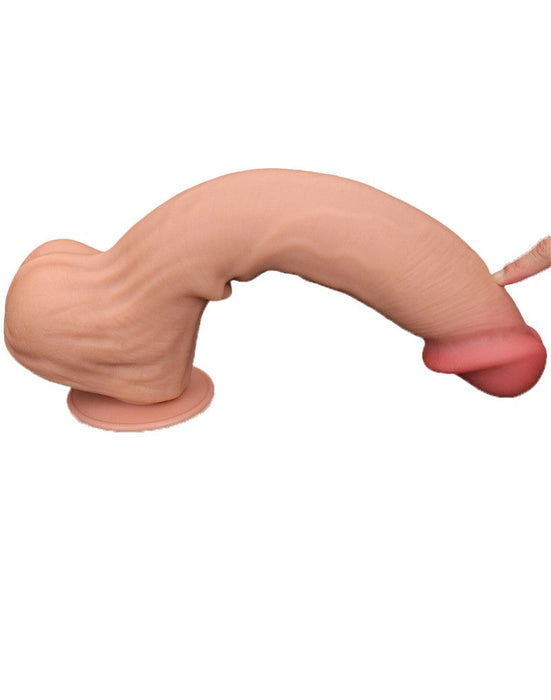 Lovetoy - Dildo Met Sliding Skin Technologie - 36 x 6.6 cm - Lichte Huidskleur-Erotiekvoordeel.nl