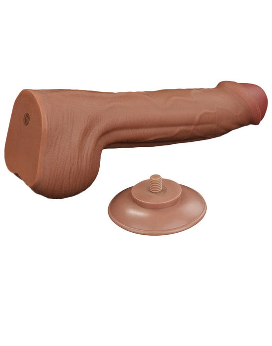 Lovetoy - Dildo - Sliding Skin Dildo - Lengte 29 cm - Bruin-Erotiekvoordeel.nl