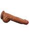 Lovetoy - Dildo - Sliding Skin Dildo - Lengte 29 cm - Bruin-Erotiekvoordeel.nl