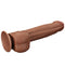 Lovetoy - Dildo - Sliding Skin Dildo - Lengte 29 cm - Bruin-Erotiekvoordeel.nl