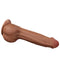 Lovetoy - Dildo - Sliding Skin Dildo - Lengte 29 cm - Bruin-Erotiekvoordeel.nl