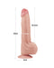 Lovetoy - Dildo - Sliding Skin Dildo - Lengte 29 cm - Lichte Huidskleur-Erotiekvoordeel.nl