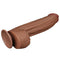 Lovetoy - Dildo - Sliding Skin Dildo - Lengte 31 cm - Bruin-Erotiekvoordeel.nl