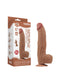 Lovetoy - Dildo - Sliding Skin Dildo - Lengte 31 cm - Bruin-Erotiekvoordeel.nl