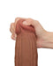 Lovetoy - Dildo - Sliding Skin Dildo - Lengte 31 cm - Bruin-Erotiekvoordeel.nl