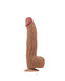 Lovetoy - Dildo - Sliding Skin Dildo - Lengte 31 cm - Bruin-Erotiekvoordeel.nl