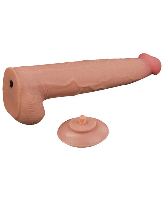 Lovetoy - Dildo - Sliding Skin Dildo - Lengte 34 cm - Lichte Huidskleur-Erotiekvoordeel.nl