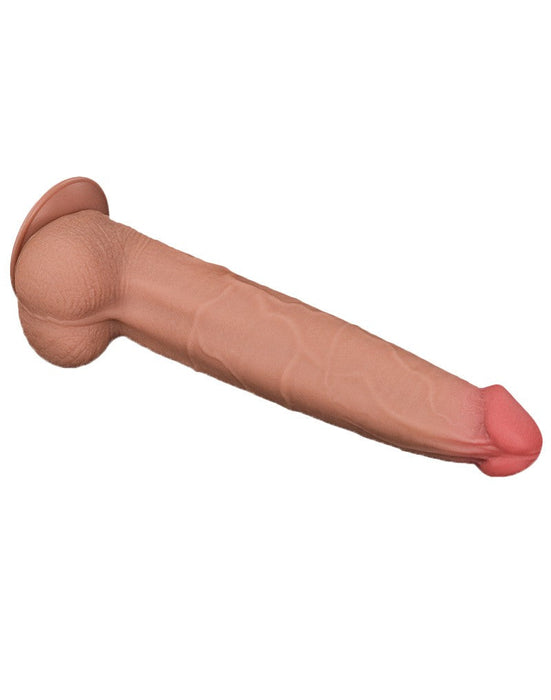 Lovetoy - Dildo - Sliding Skin Dildo - Lengte 34 cm - Lichte Huidskleur-Erotiekvoordeel.nl