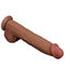 Lovetoy - Dildo - Sliding Skin Dildo - Lengte 36 cm - Bruin-Erotiekvoordeel.nl