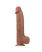 Lovetoy - Dildo - Sliding Skin Dildo - Lengte 36 cm - Bruin-Erotiekvoordeel.nl