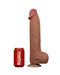 Lovetoy - Dildo - Sliding Skin Dildo - Lengte 36 cm - Bruin-Erotiekvoordeel.nl