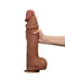 Lovetoy - Dildo - Sliding Skin Dildo - Lengte 36 cm - Bruin-Erotiekvoordeel.nl