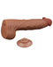 Lovetoy - Dildo - Sliding Skin Dildo - Lengte 36 cm - Bruin-Erotiekvoordeel.nl