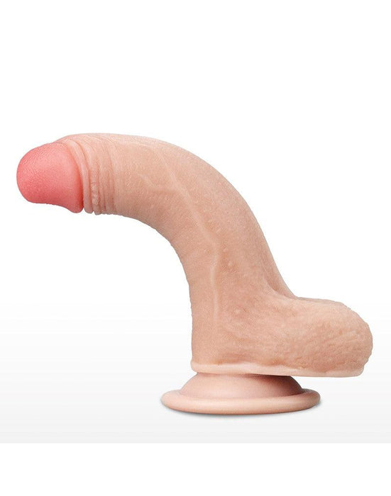 Lovetoy - Dildo Met glijdende huid 18 cm - Lichte Huidskleur-Erotiekvoordeel.nl