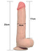 Lovetoy - Dildo Met glijdende huid 23 x 4 cm - Lichte Huidskleur-Erotiekvoordeel.nl