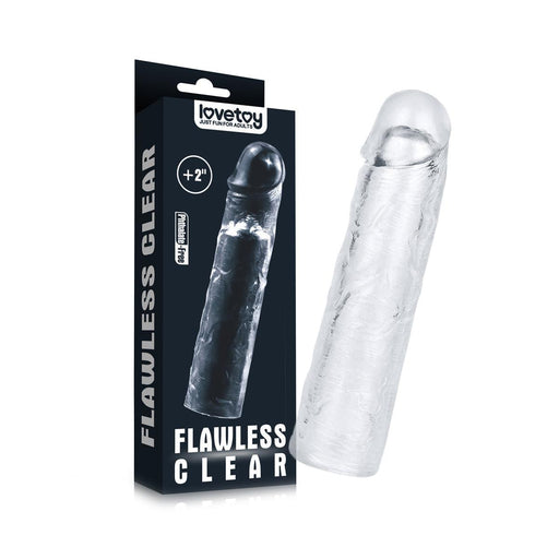 Lovetoy - Flawless - Transparante Penis Sleeve - 19 cm-Erotiekvoordeel.nl