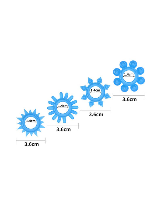 Lovetoy - Lumino Play - Cockringen Set - 4-delig - Glow In The dark-Erotiekvoordeel.nl