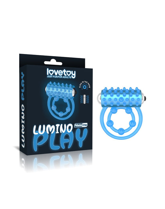 Lovetoy - Lumino Play - Vibrerende Cockring Met Nopjes- Glow In The dark-Erotiekvoordeel.nl