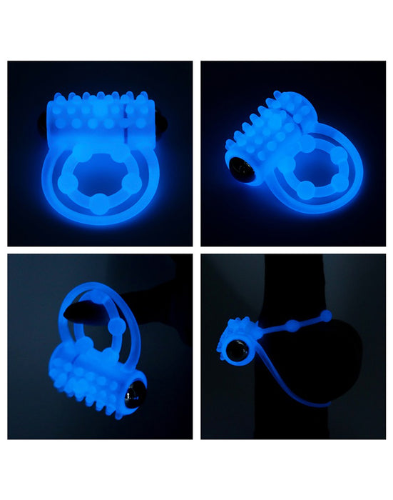 Lovetoy - Lumino Play - Vibrerende Cockring Met Nopjes- Glow In The dark-Erotiekvoordeel.nl