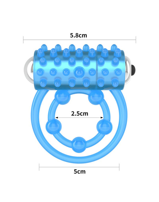 Lovetoy - Lumino Play - Vibrerende Cockring Met Nopjes- Glow In The dark-Erotiekvoordeel.nl