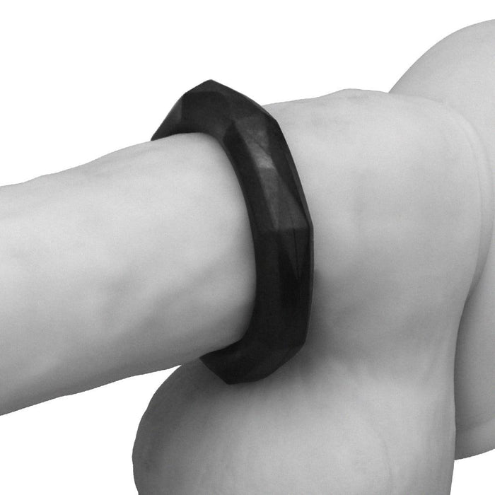 Lovetoy - PowerPlus Flexibele Cockring Gehoekt - Zwart-Erotiekvoordeel.nl