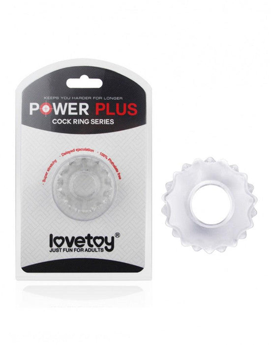 Lovetoy - Powerplus Flexibele Cockring Tandwiel - Transparant-Erotiekvoordeel.nl