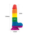 Lovetoy - Rainbow Pride Dildo met Scrotum 19.5 cm-Erotiekvoordeel.nl