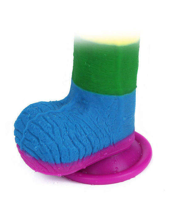 Lovetoy - Rainbow Pride Dildo met Scrotum 19.5 cm-Erotiekvoordeel.nl