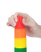 Lovetoy - Rainbow Pride Dildo met Scrotum 19.5 cm-Erotiekvoordeel.nl