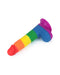 Lovetoy - Rainbow Pride Dildo met Scrotum 19.5 cm-Erotiekvoordeel.nl